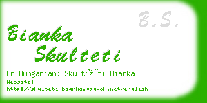 bianka skulteti business card